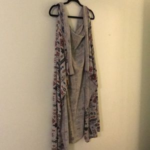 Cute Patterned Long Sweater Reversible